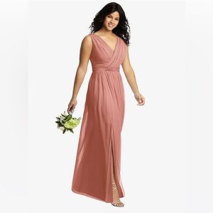 Light Pink Maxi Bridesmaid Dress w Slit